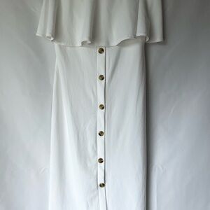 Nasty Gal White Off-Shoulder Dress